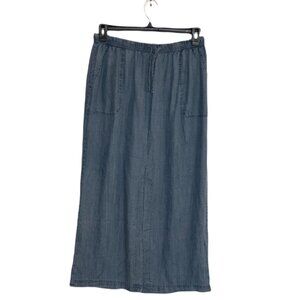 Lightweight Denim Maxi Skirt, Women's Size L